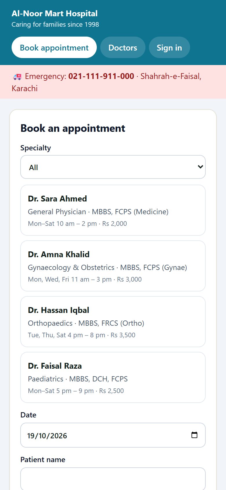 Patient portal on a phone