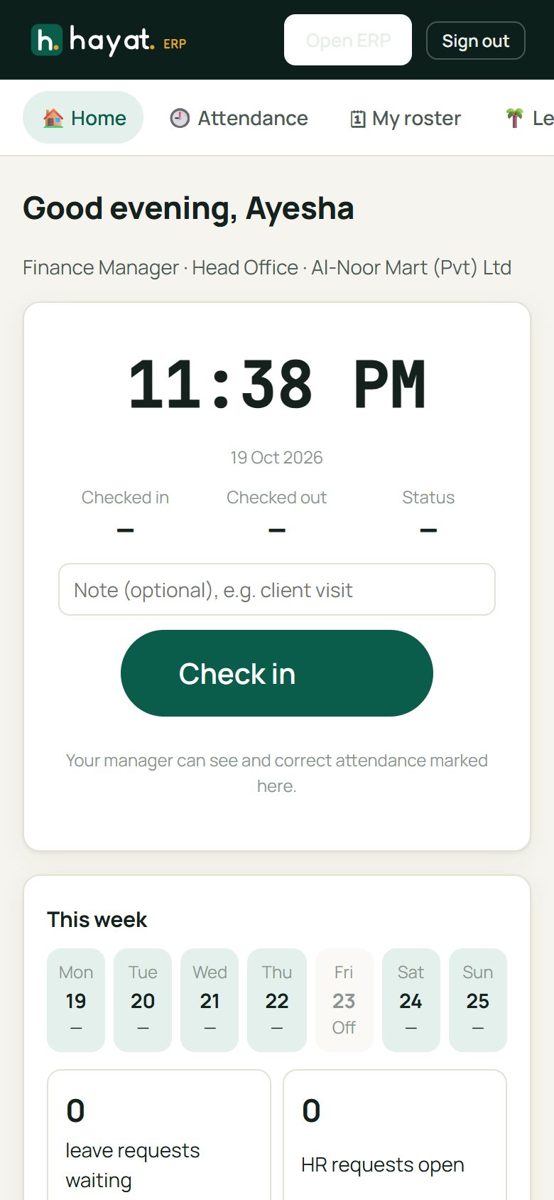 Employee portal
