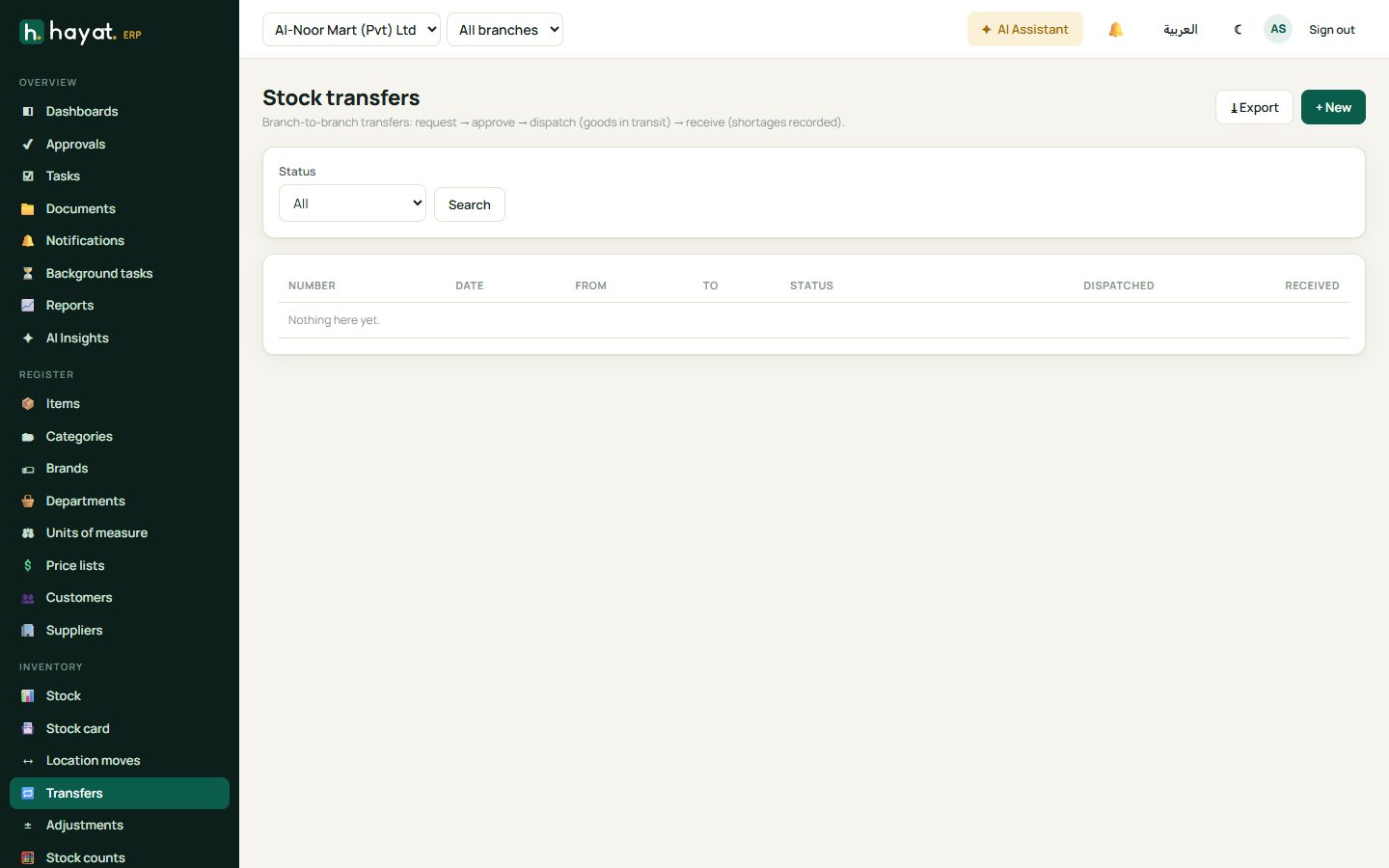 Stock transfers